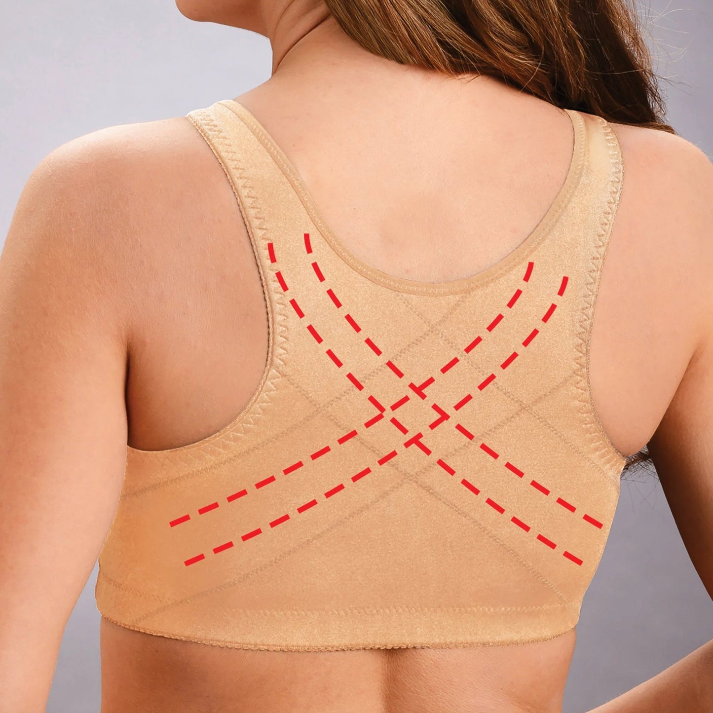 Front hooks, stretch-lace, super-lift, and posture correction
