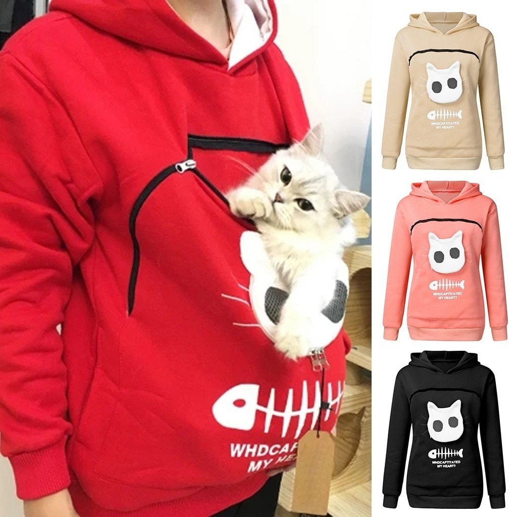 🔥 Cat Lovers Hoodie Cuddle Pouch