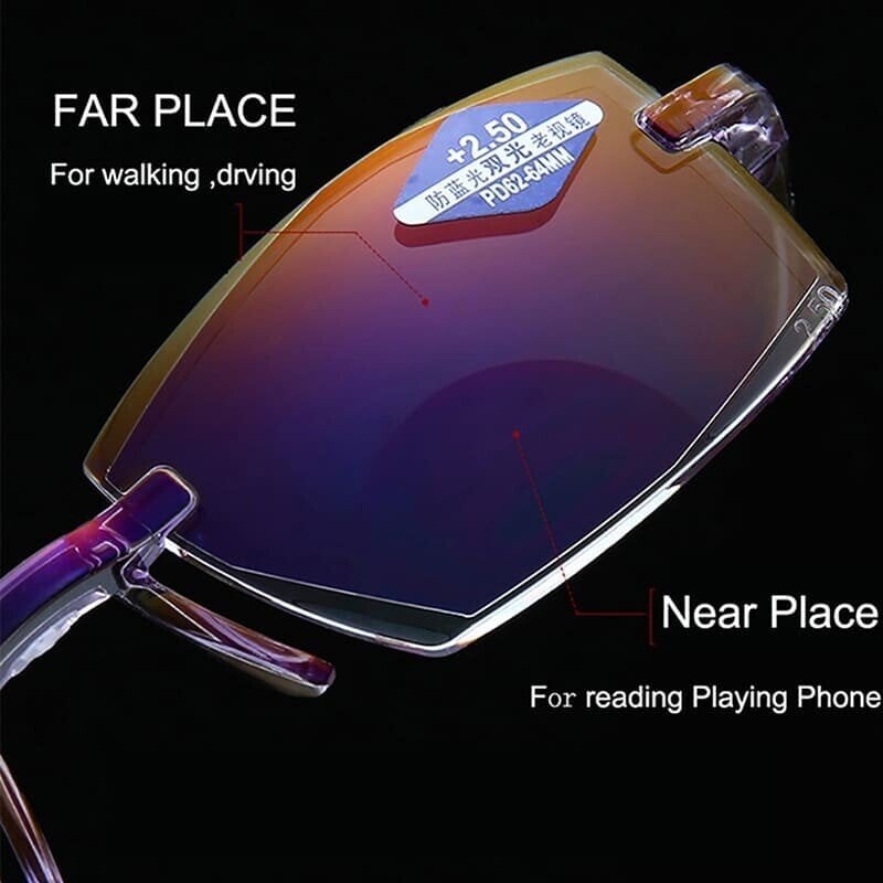 👓Sapphire High Hardness Anti-blue Progressive Far And Near Dual-Use Reading Glasses