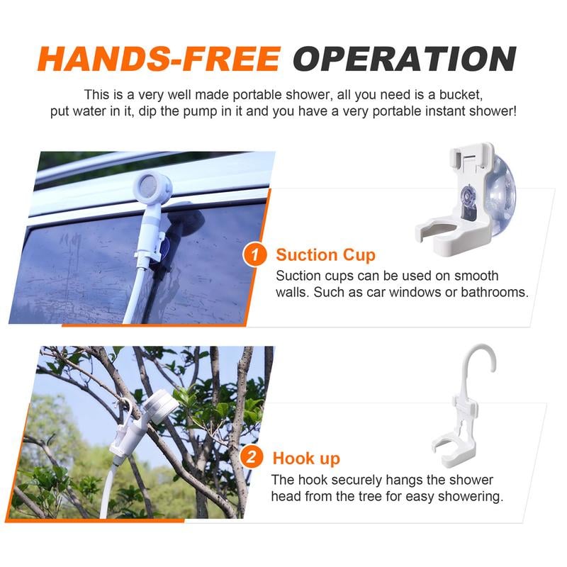 🔥 Portable Camping Shower Outdoor Camp Shower Pump