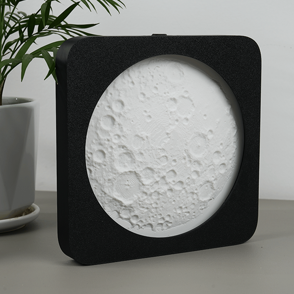 Rambery Moon Lamp 3D Print Night Light Rechargeable 3 Color Tap Control Lamp Lights main image 1