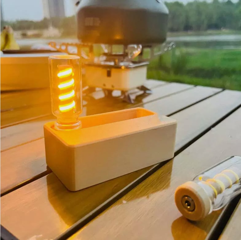 🌟 3D Printed Magnetic Ejection Night Light - Creative Touch-Control Sleep Lamp & Desktop Decoration Gift