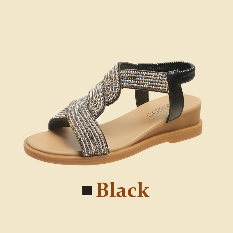 ⏳Luxury Rhinestone Sandals with Anti-skid Soft Sole