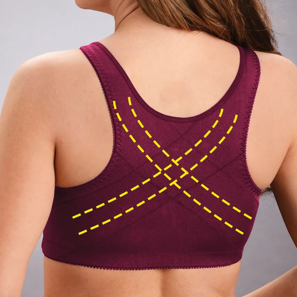 Front hooks, stretch-lace, super-lift, and posture correction