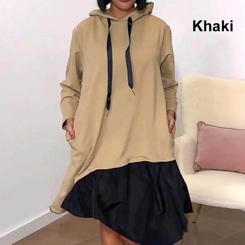 Womenâs Trendy Casual Loose Fit Hooded Dress
