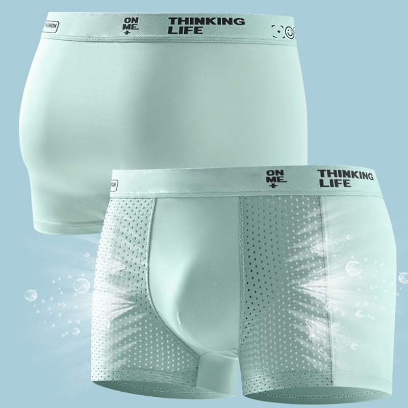 🔥Men's Ice Silk Breathable Mesh Boxer Briefs(4 Piece Set)