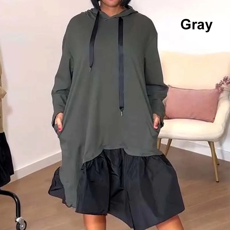 Womenâs Trendy Casual Loose Fit Hooded Dress