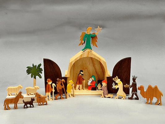 🔥Story Unique Nativity Set Wooden Nativity Scene