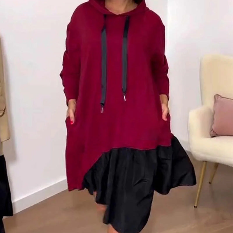 Womenâs Trendy Casual Loose Fit Hooded Dress
