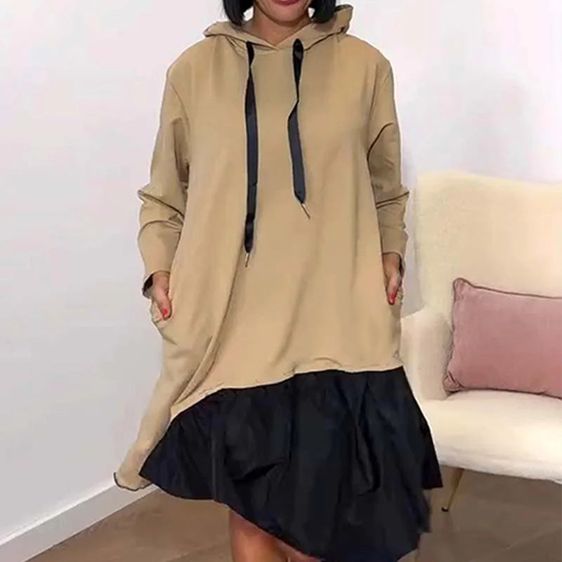 Womenâs Trendy Casual Loose Fit Hooded Dress
