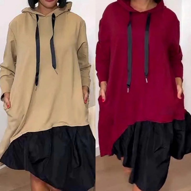 Womenâs Trendy Casual Loose Fit Hooded Dress
