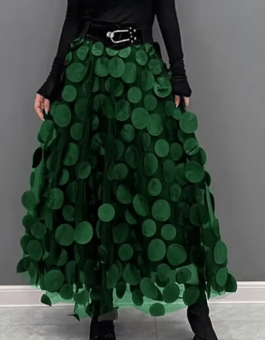 Heavy Industry Retro Big Swing Skirt Polka Dot Gauze Skirt