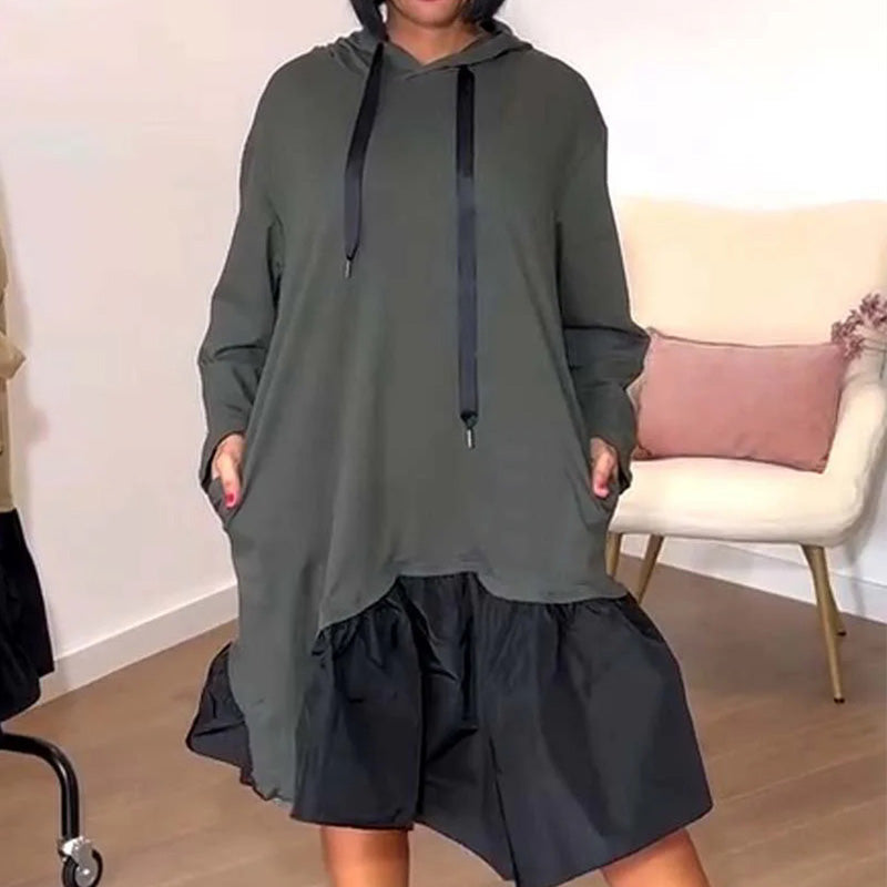 Womenâs Trendy Casual Loose Fit Hooded Dress