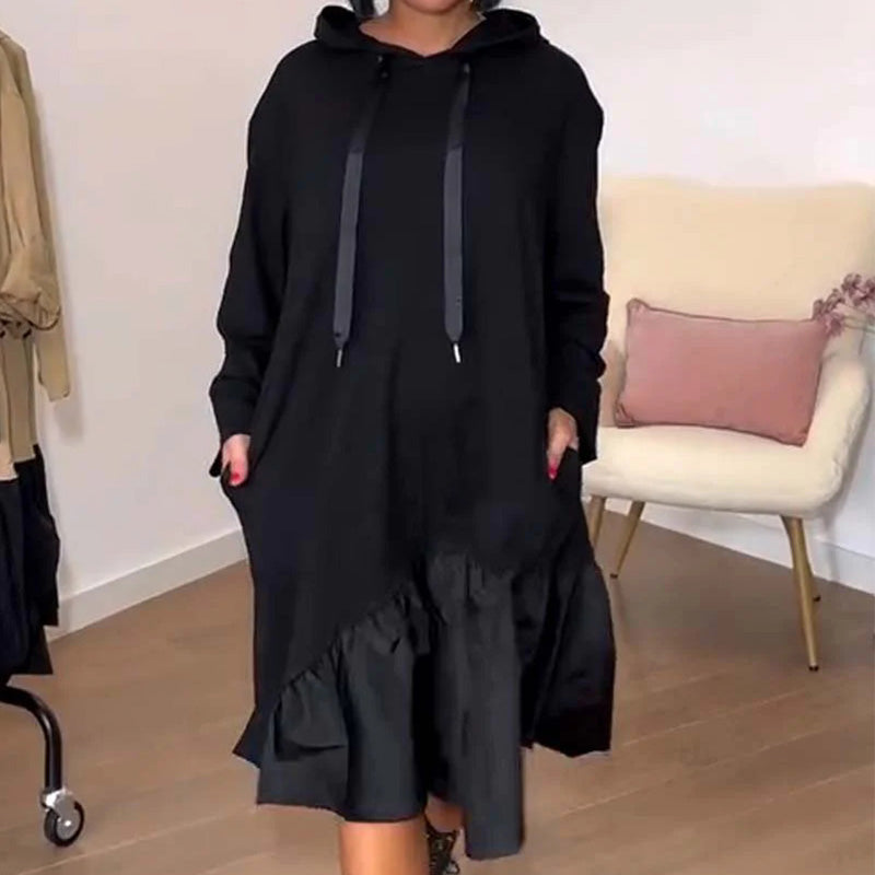 Womenâs Trendy Casual Loose Fit Hooded Dress
