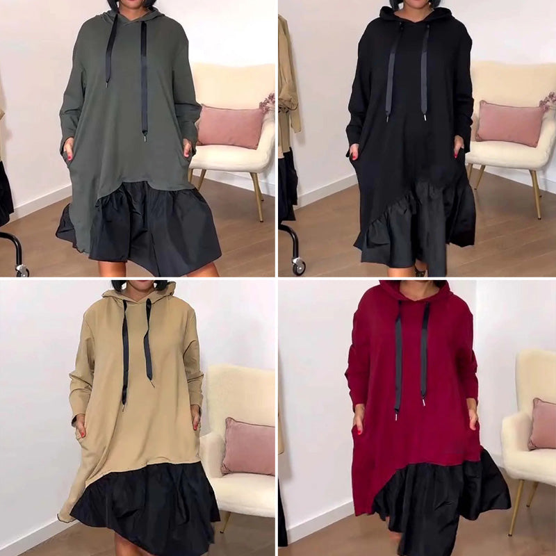 Womenâs Trendy Casual Loose Fit Hooded Dress