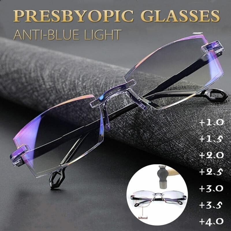 👓Sapphire High Hardness Anti-blue Progressive Far And Near Dual-Use Reading Glasses