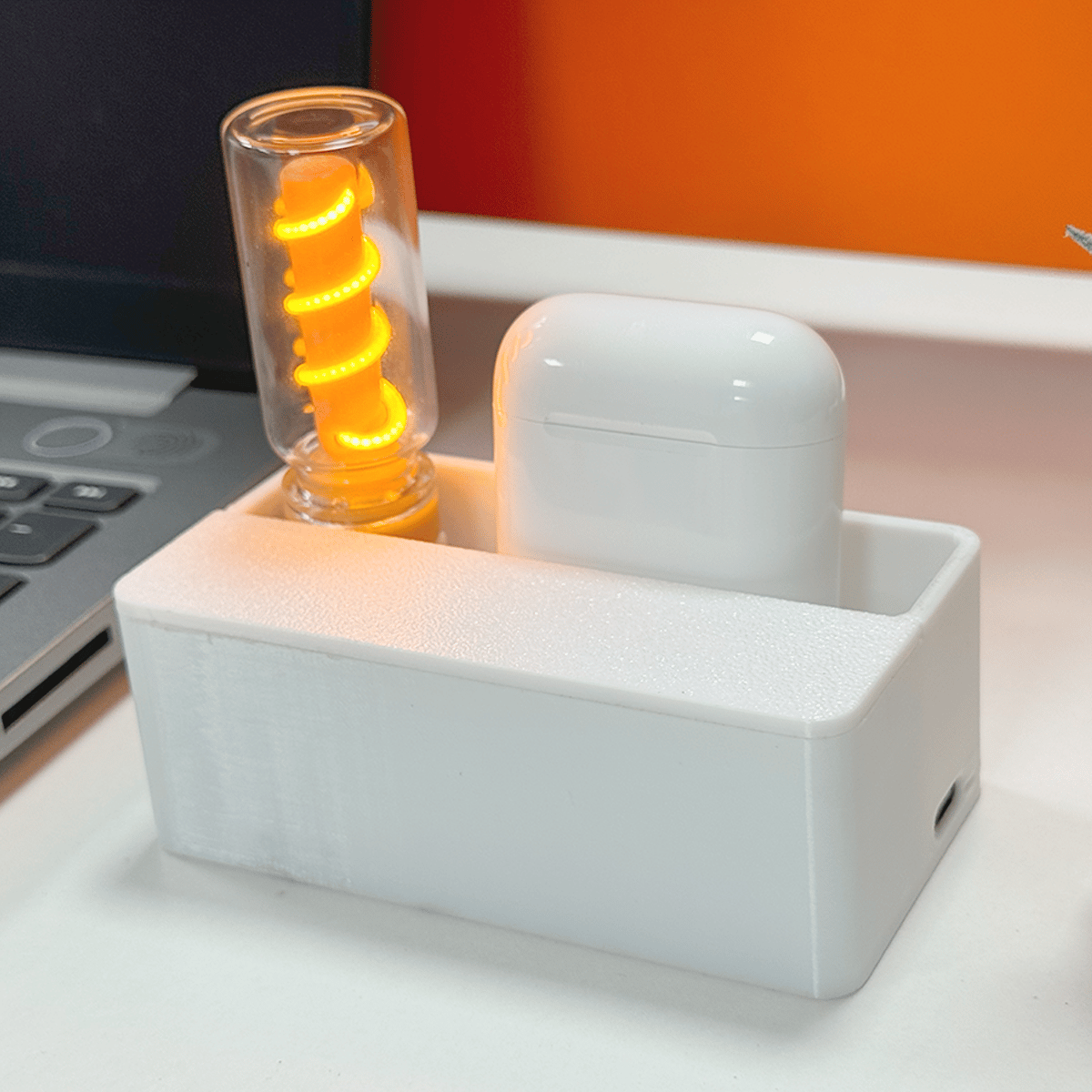 🌟 3D Printed Magnetic Ejection Night Light - Creative Touch-Control Sleep Lamp & Desktop Decoration Gift