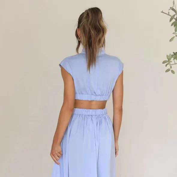 2024 Cutout Waist Pocketed Vacation Midi Dress ✨