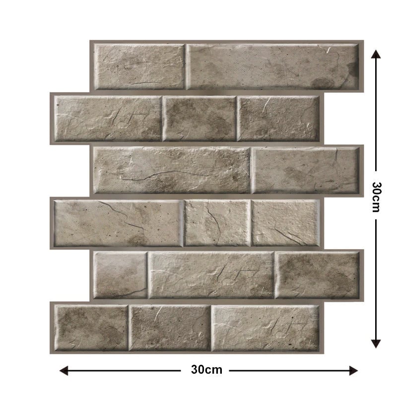 10Pcs 3D Peel and Stick Wall Tiles(12x12 inches)