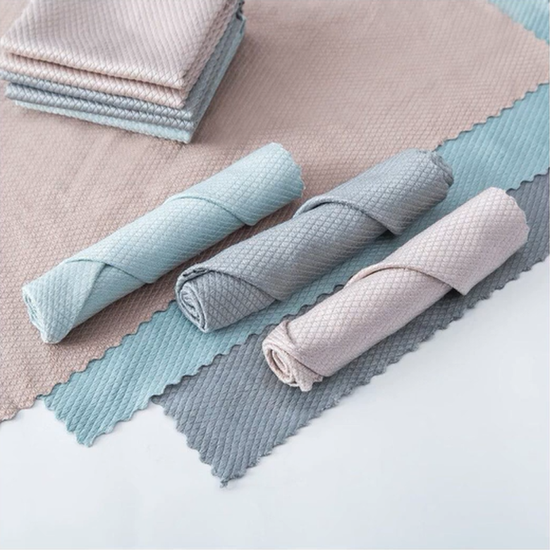 Fish scale rag towel