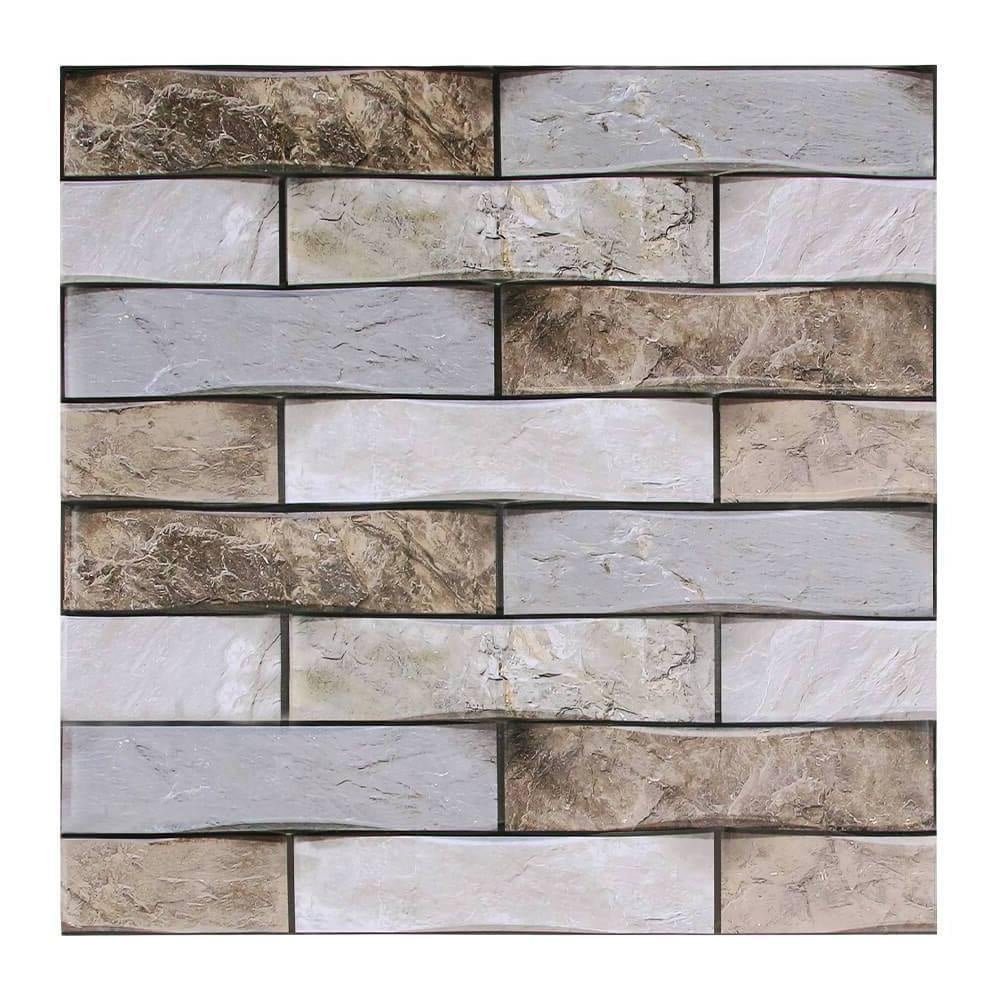 10Pcs 3D Peel and Stick Wall Tiles(12x12 inches)