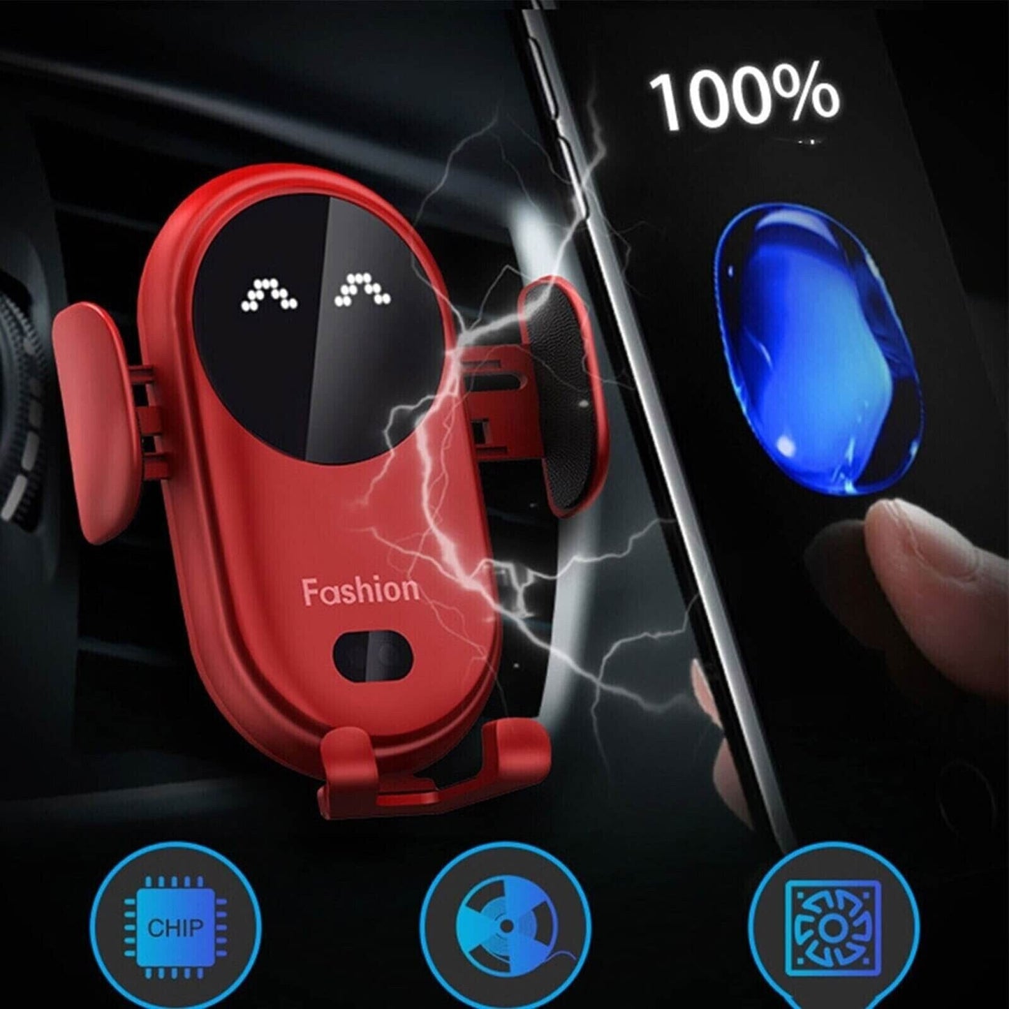 (🔥 Hot Sale🔥) Smart Car Wireless Charger Phone Holder