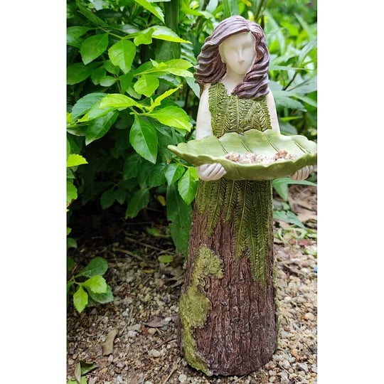 š„Forest Girl Bird Feederš - Unique Home Decor Creative Art Craft Outdoor Bird Bath Bowl