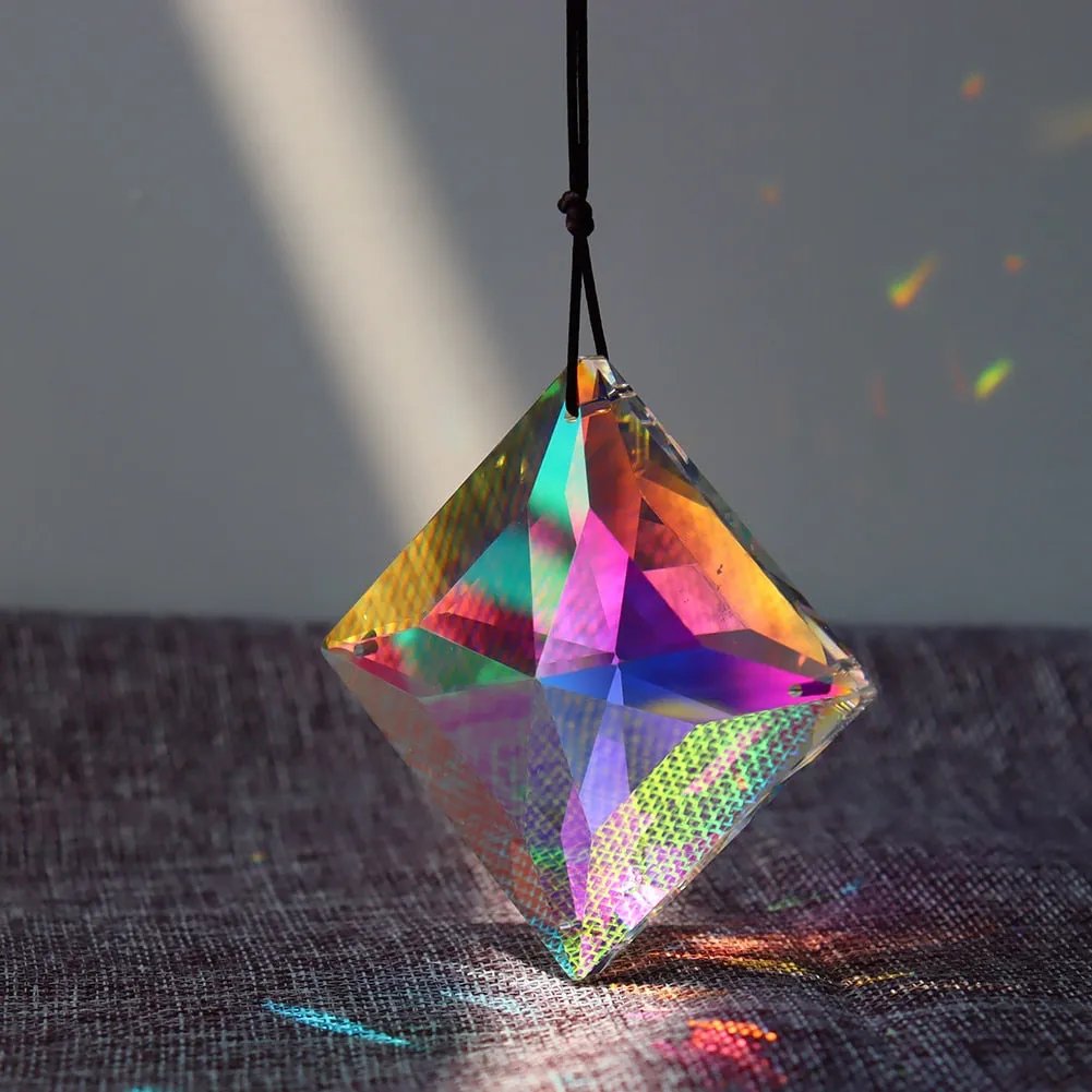 Large Hanging Crystal Prism Suncatcher