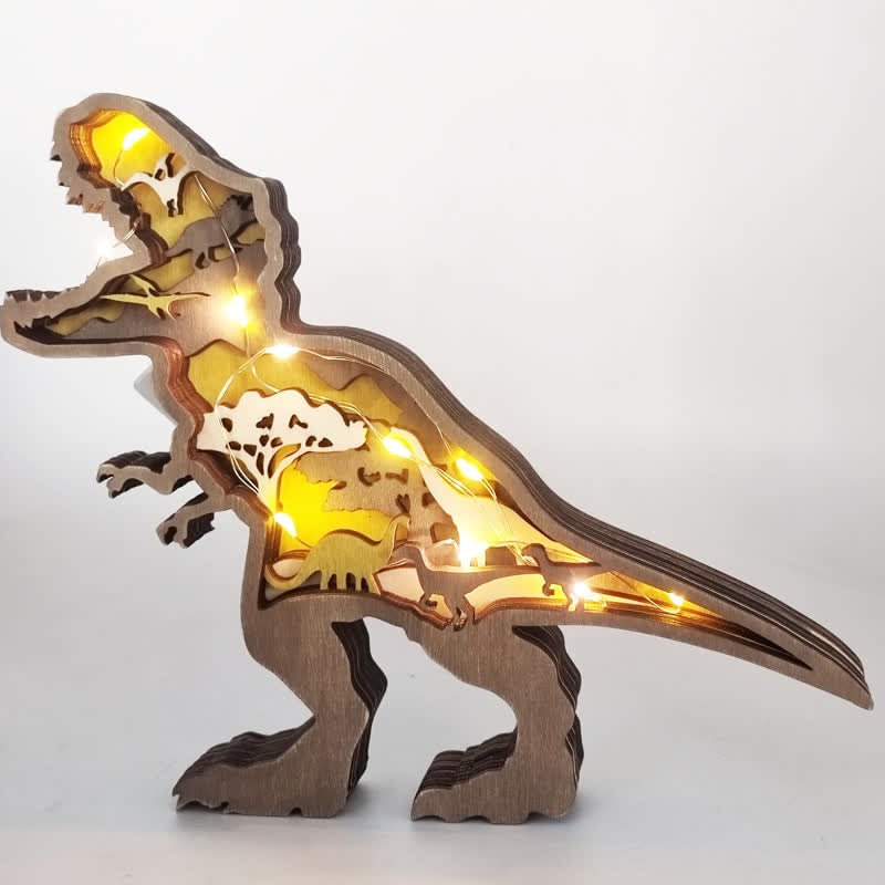 Creative Dinosaur Decoration 3D Tyrannosaurus Statue Desktop Decoration Lights