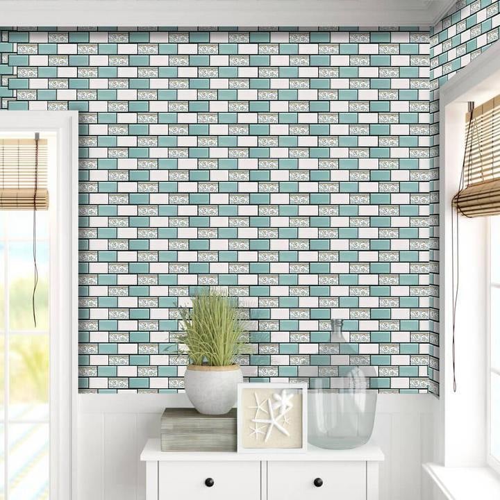 10Pcs 3D Peel and Stick Wall Tiles(12x12 inches)