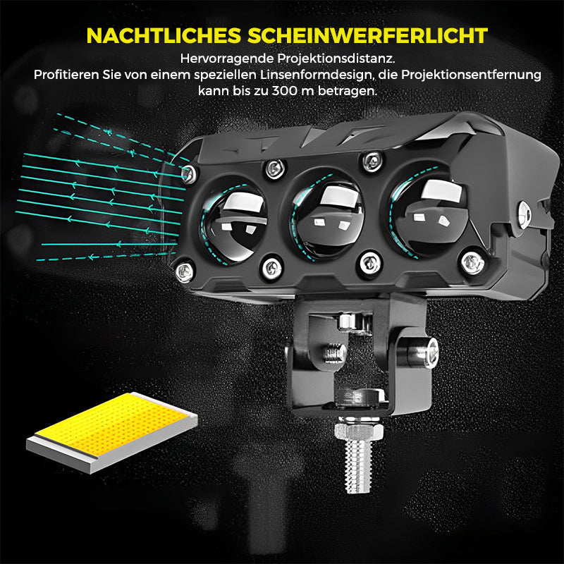 Motorcycle riding LED auxiliary headlight