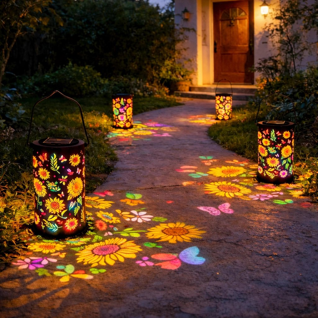 🔥Colorful Sunflower Glow Solar Garden Lantern