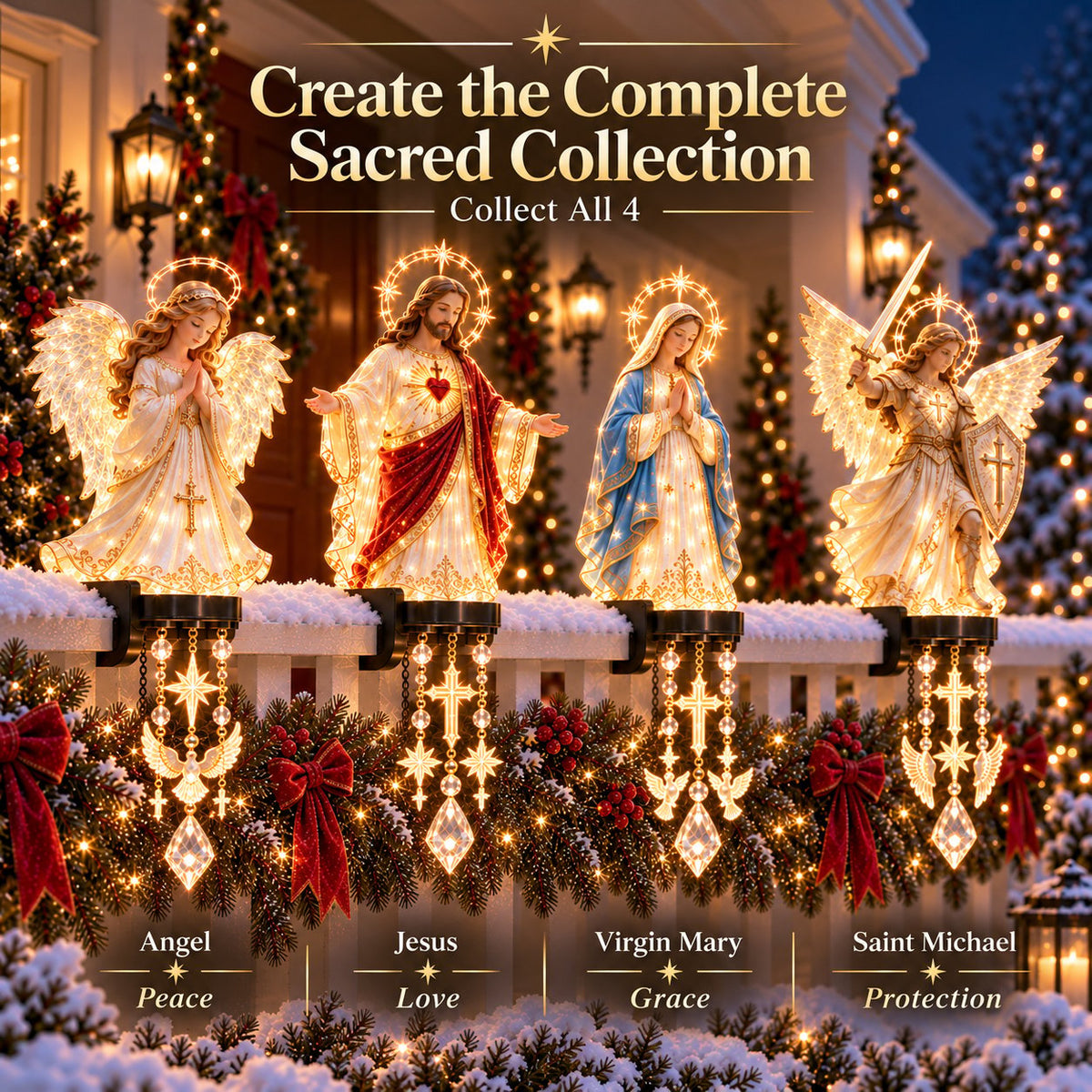 🎁🔥✨ Sacred Christmas Railing Lights
