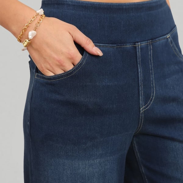 🏆High Waist Comfy Stretch Knit Wide Leg Jeans with Multiple Pockets