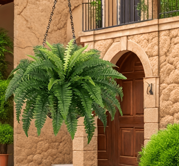 🌱 UV-Resistant Lifelike Artificial Boston Fern