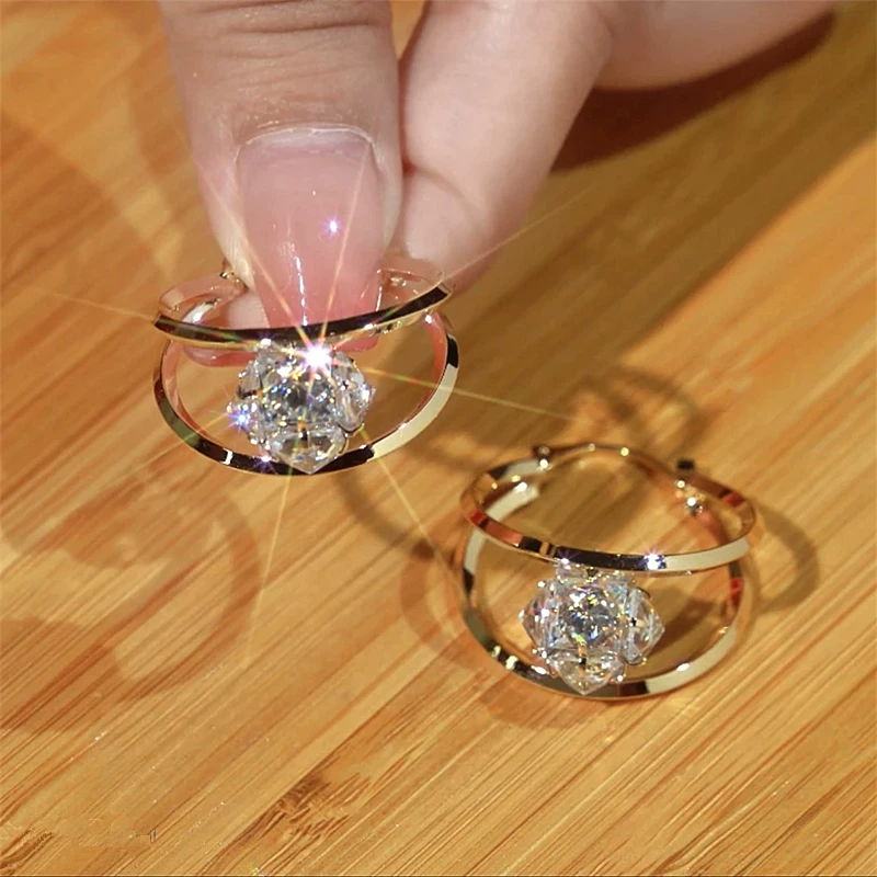 🌸 🌸Double Hoop Sparkling Zirconia Ball Earrings