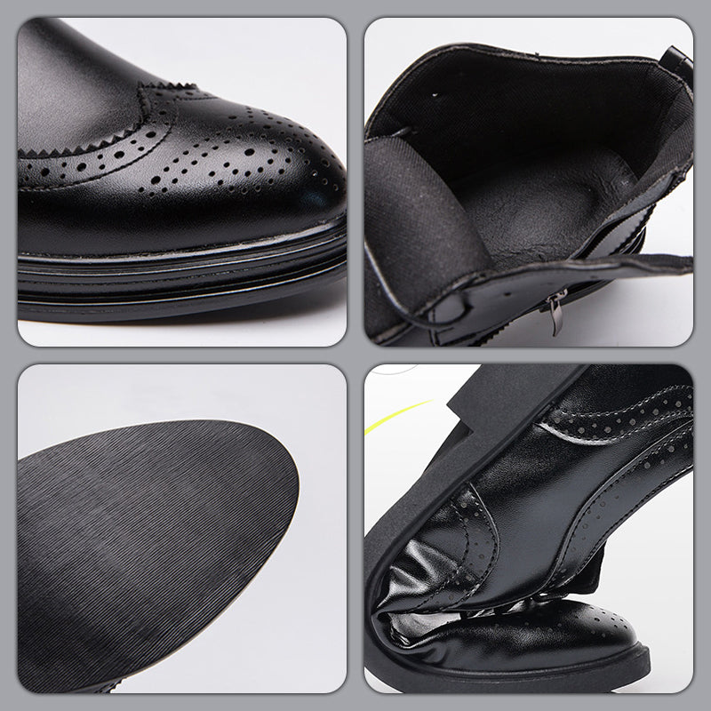 🎅🎄Men's Lace-Up Carved Wingtip Brogue Boots
