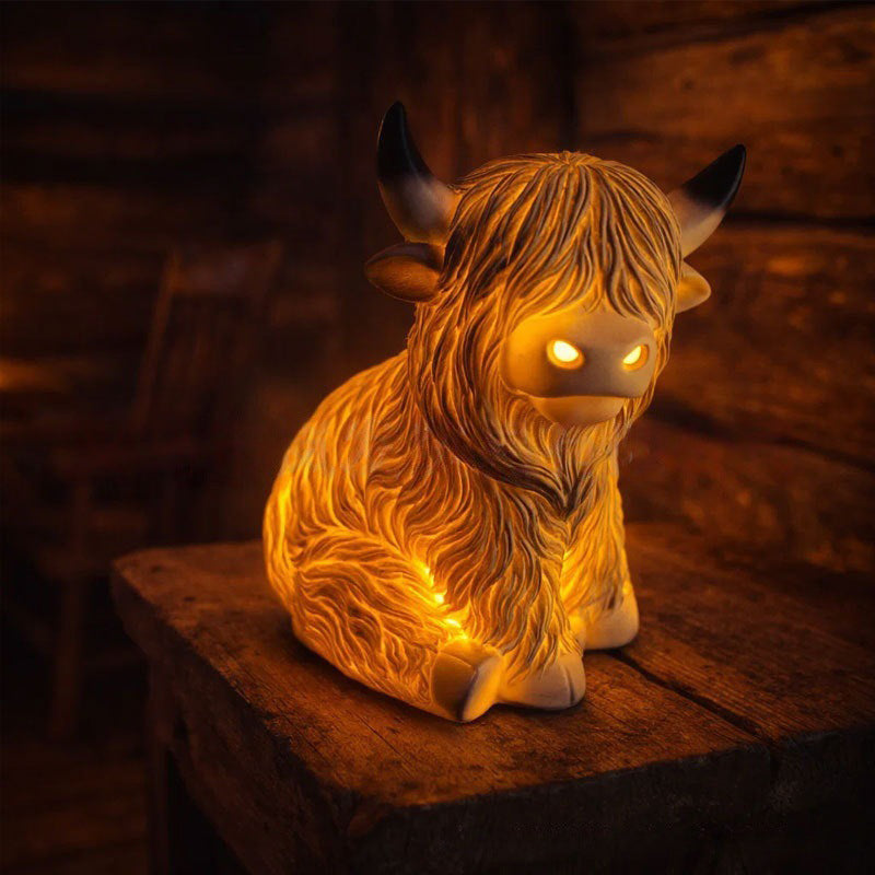 💥Cute Highland Cow Night Light