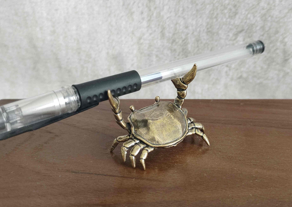 🔥Solid brass hand carved crab, tableware stops, pen stop