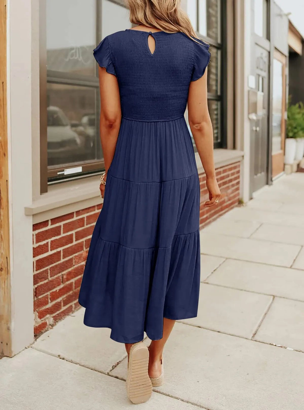 WOMEN'S SUMMER CASUAL FLUTTER SHORT MIDI DRESS – lionclay