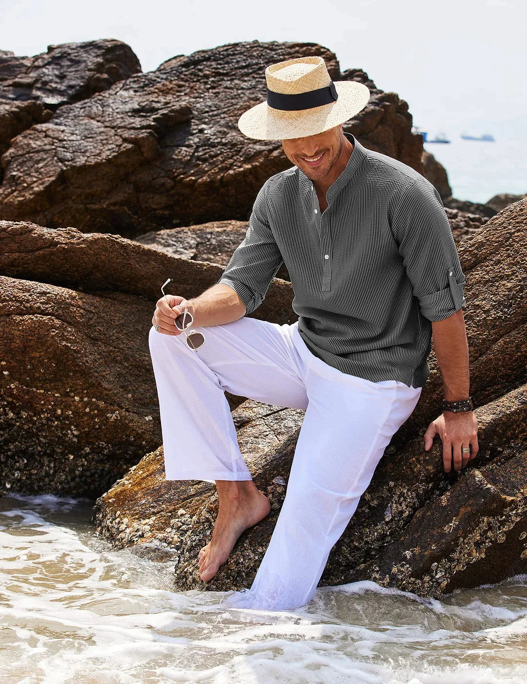 CHARLESTON CONTEMPORARY HENLEY SHIRT