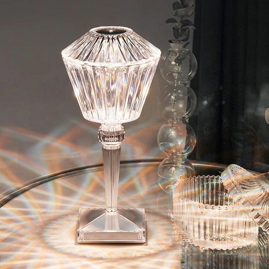 ( Hot Sale)Touching Control Lotus Crystal Lamp