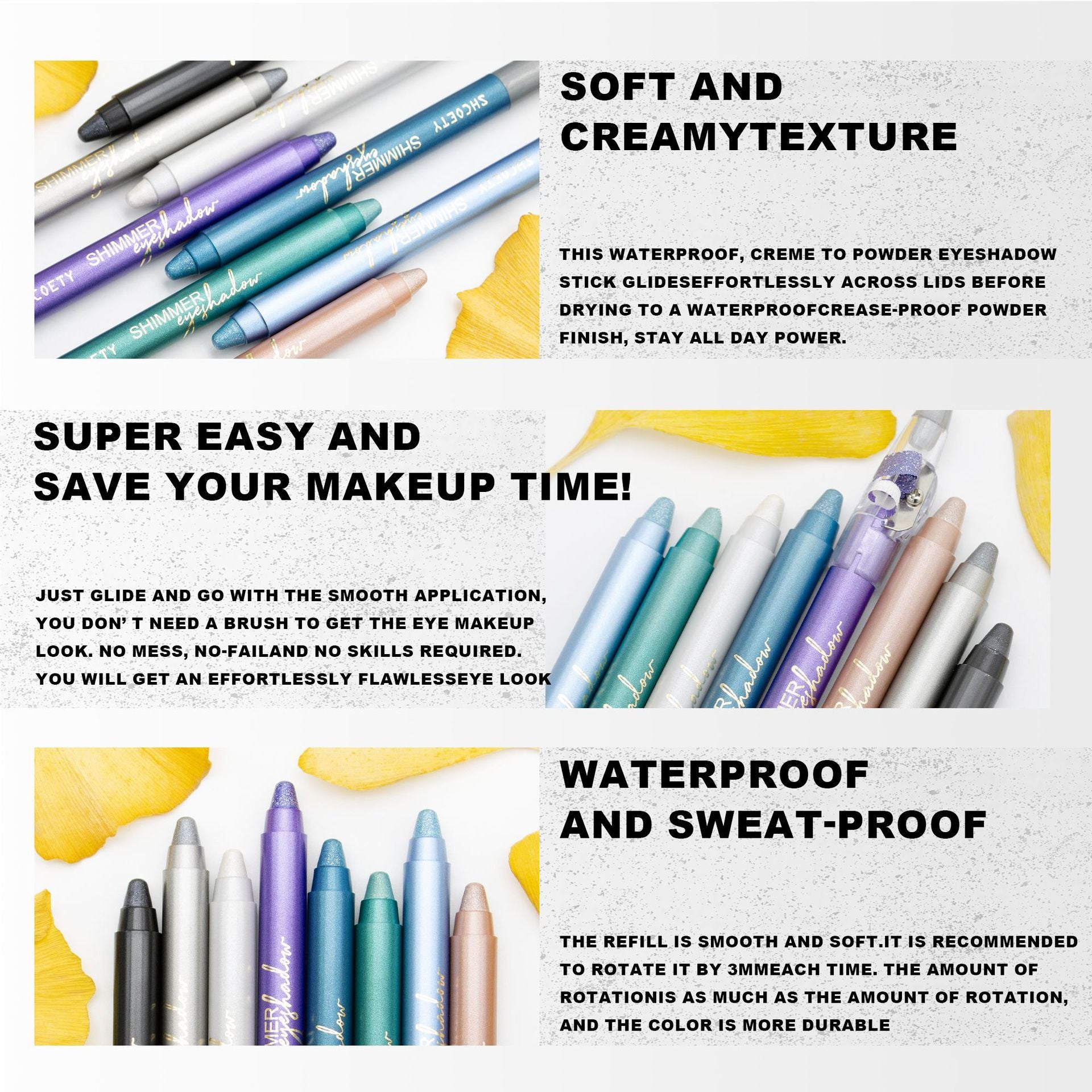 😍Only $7.99😍10 Color Pearlescent Eyeshadow Pencil