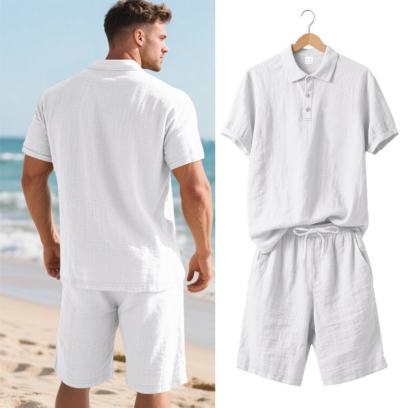 📢📢⏰Men's Casual Top & Shorts 2-Piece Set