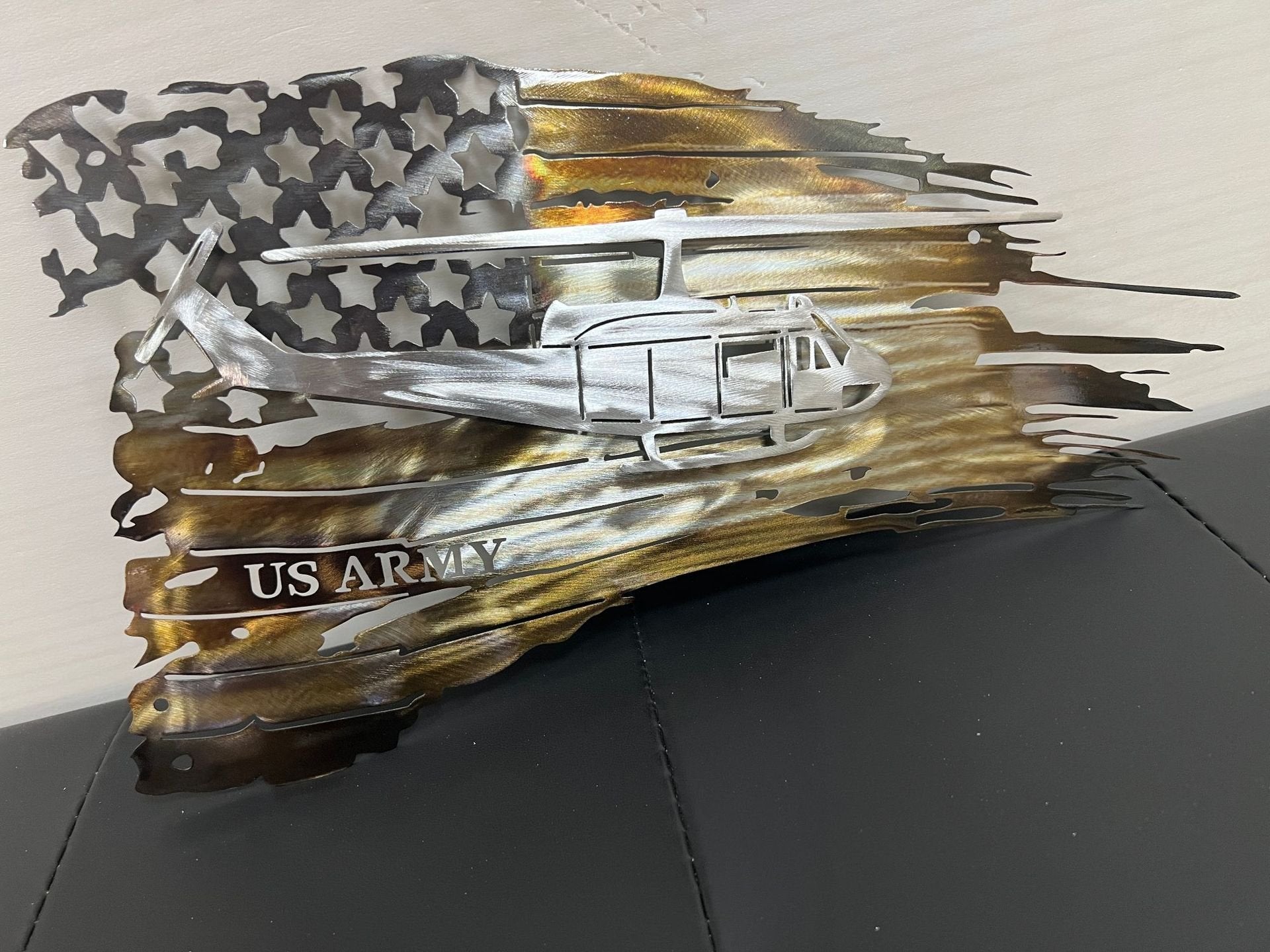 (🎁Father's Day Sales🎁)Tattered American Flag - Huey Edition(40cm*20cm /16in*8in)