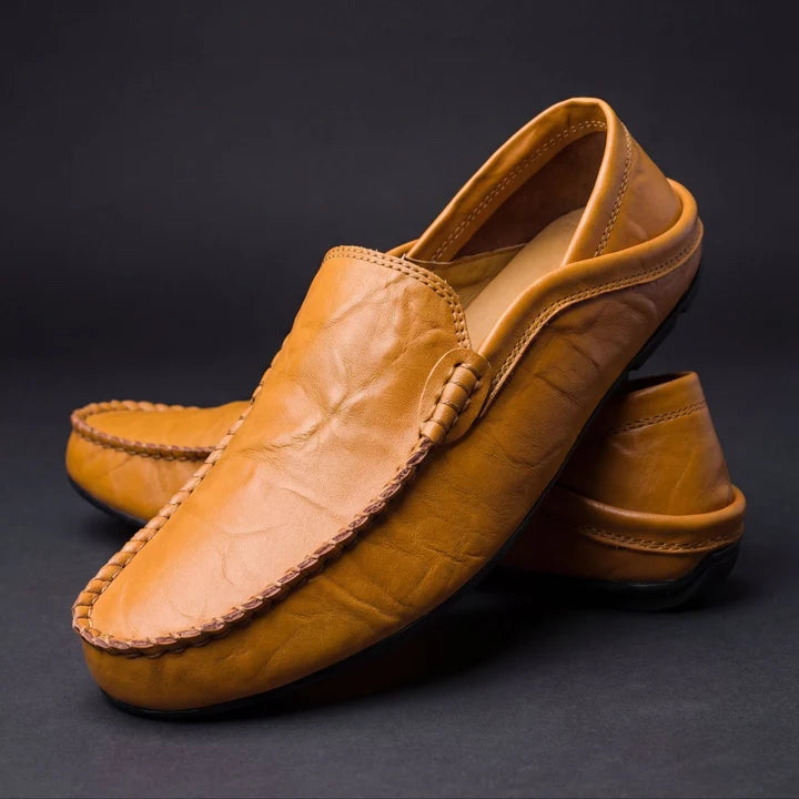 ❄️👞Heren Leren Loafers – Comfortabele Instappers met Klassieke Look voor Werk, Autorijden en Dagelijks Gebruik