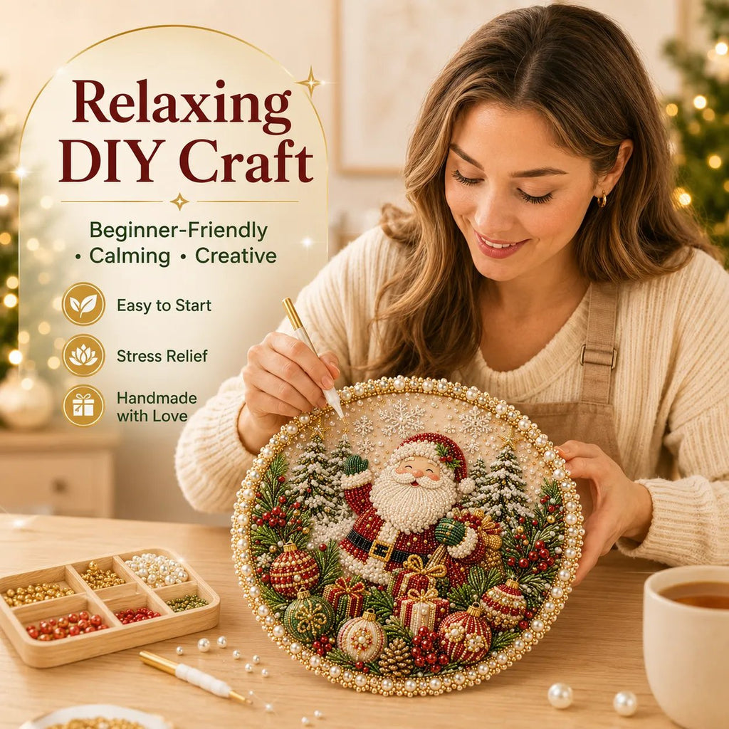 🔥HOT SALE🔥🌸🌻🍂🎄✨ Four Seasons & Holiday Pearl Art Hanging Wreath Kit | Luxury Flocked Canvas with Scratch-Resistant Non-Fading Pearl Beads DIY Handmade Seasonal Decor 💎