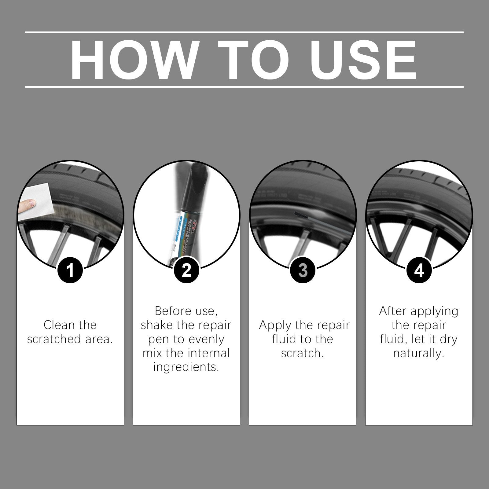 Magic Car Scratch Repair Pen – Fix rim scratches in minutes. Permanent, no‐drip formula. Includes clear coat. ✨🔧
