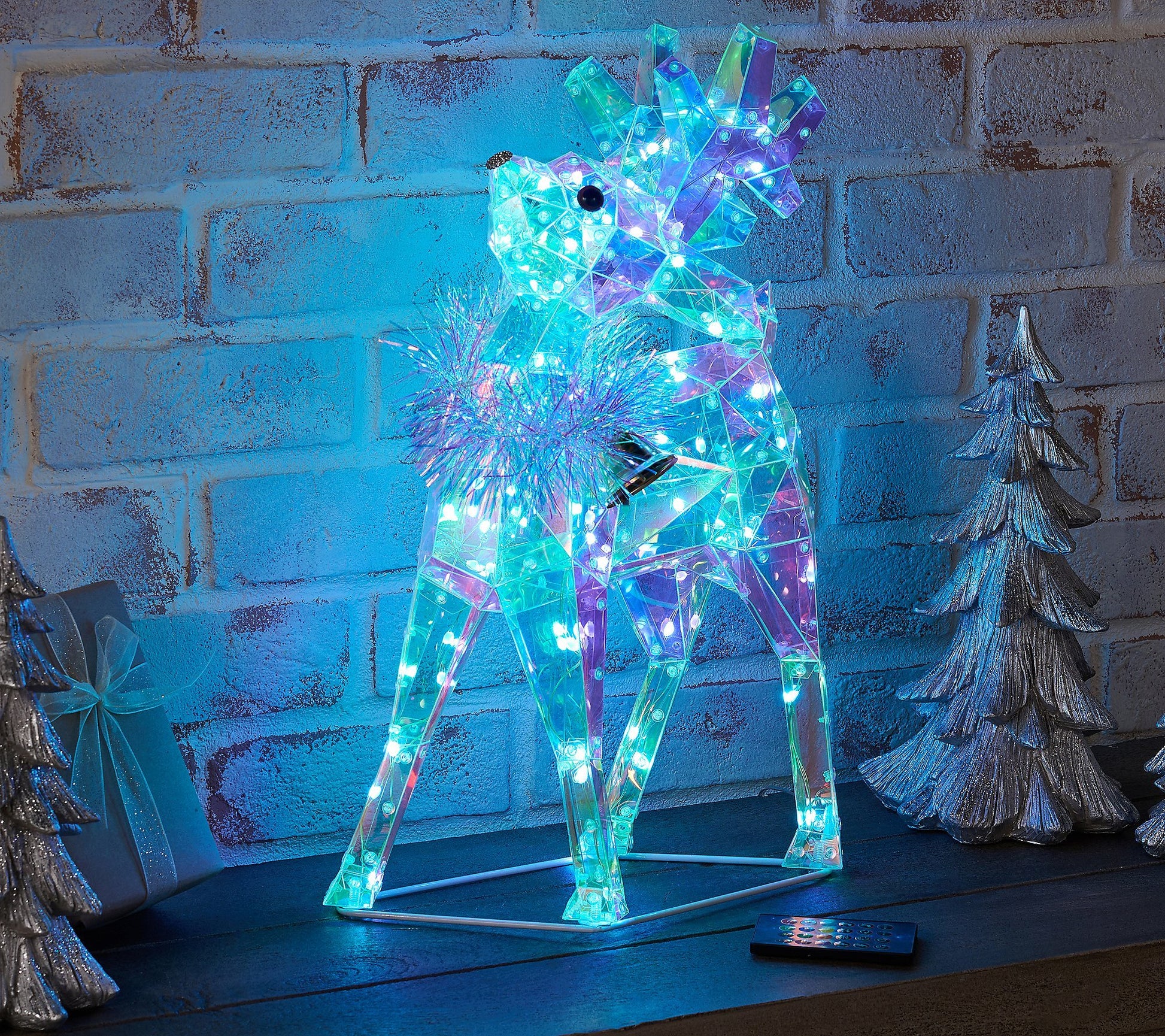 Outdoor RGB Holographic Reindeer with Remote