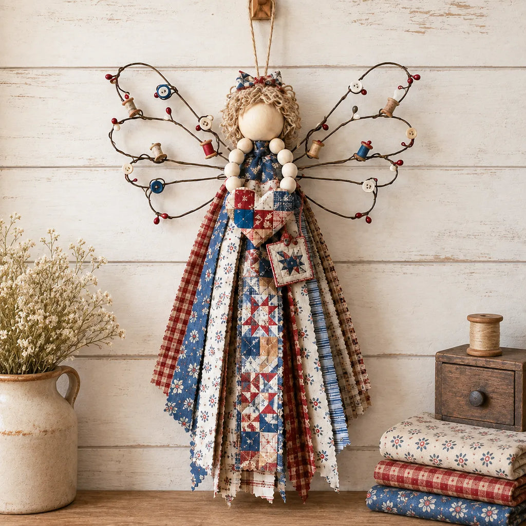 Angel Fabric Hanging DIY Kit - Stitch a Little Blessing That Stays Forever